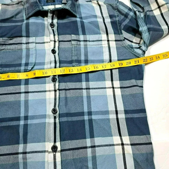 Zara Man Slim Fit Blue/Gray Plaid Button-Up Shirt Size XL/44 - Picture 6 of 12